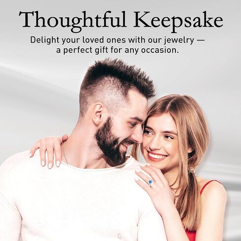 خاتم من الفضة الإسترليني الحقيقية الصلبة 925 مقاس 8 × 10 مم من الأحجار الكريمة البيضاوية ومطلي بالروديوم والخطوبة والزفاف الكلاسيكي للنساء مجوهرات راقية ملتوية in Kuwait