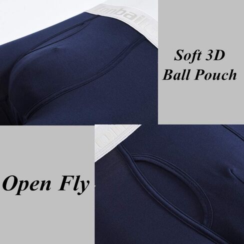 ملخصات Zonbailon Mens Besser Boxer Bights Big and Tall Bamboo Viscose Breatable Long Long Lund Stey in Kuwait