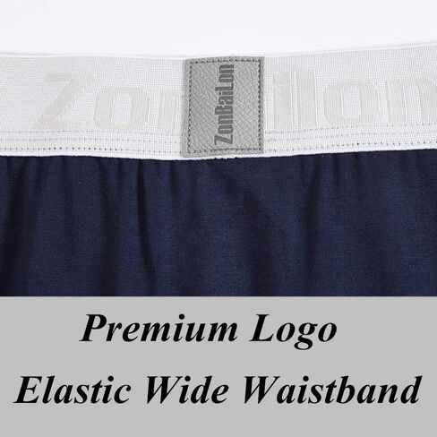 ملخصات Zonbailon Mens Besser Boxer Bights Big and Tall Bamboo Viscose Breatable Long Long Lund Stey in Kuwait