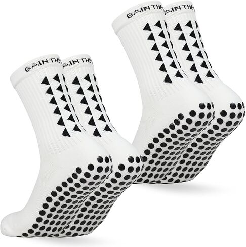 Gain The Edge Soccer Grip Socks - Set - White in Saudi Arabia