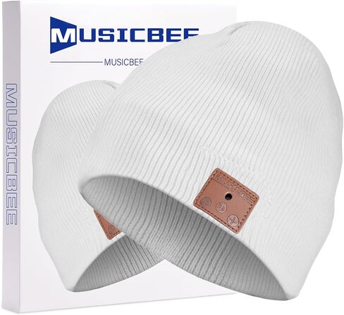 Beanie Musicbee Bluetooth V5.2 Wireless Knit Winter Cap ، وقت تشغيل على مدار 24 ساعة ، مكبرات صوت مُدمجة للميكروفون ومكبرات الصوت HD ، صوف تصطف على المنازل والهدايا في الهواء الطلق - محايد (الفحم) in Kuwait