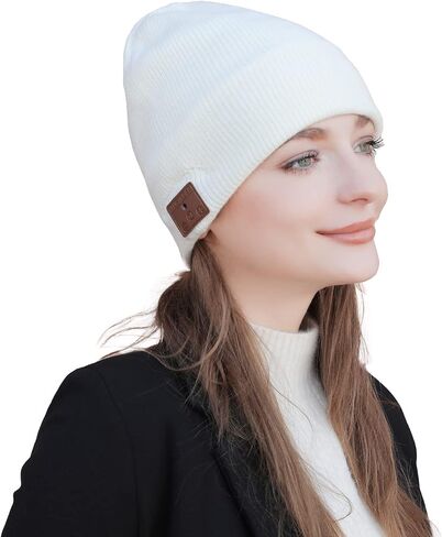 Beanie Musicbee Bluetooth V5.2 Wireless Knit Winter Cap ، وقت تشغيل على مدار 24 ساعة ، مكبرات صوت مُدمجة للميكروفون ومكبرات الصوت HD ، صوف تصطف على المنازل والهدايا في الهواء الطلق - محايد (الفحم) in Kuwait