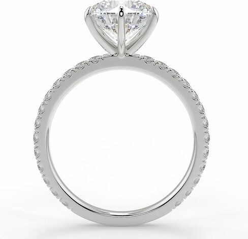 3CT Round Cut Moissanite Solitaire Engagement Ring for Women 10K/14K/18K White/Yellow/Rose Gold Simulated Diamond Rings Classic 6-Prong Promise Wedding Band Rings, D Color, VVS1 Clarity in Saudi Arabia