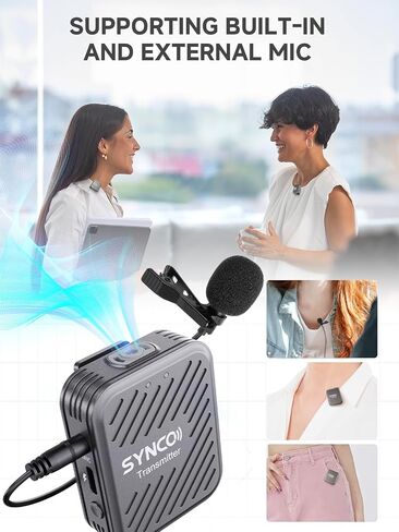 Synco Wireless Lavalier Microphone White ، Microfonos inalambricos Profession in Kuwait