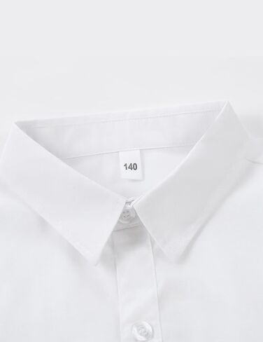 Boys Short Sleeve Dress Shirts Solid Formal Shirt Regular Fit Casual Button Down Shirts in Saudi Arabia