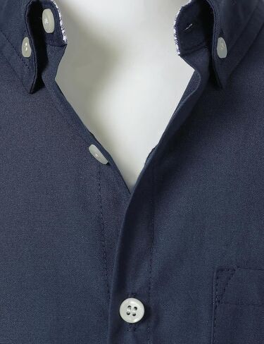 Boys Oxford Button Down Shirt Short Sleeve Formal Uniform Dress Shirts with Pocket in Saudi Arabia