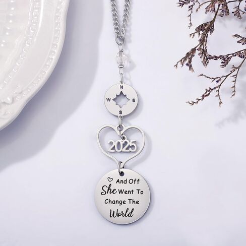 Graduation Gifts for Her, Class of 2025 Rear View Mirror Accessories Car Decor Graduation Gifts for Women University College Graduate Car Accessories for Women in Saudi Arabia