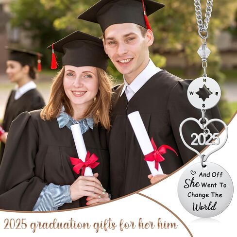 Graduation Gifts for Her, Class of 2025 Rear View Mirror Accessories Car Decor Graduation Gifts for Women University College Graduate Car Accessories for Women in Saudi Arabia