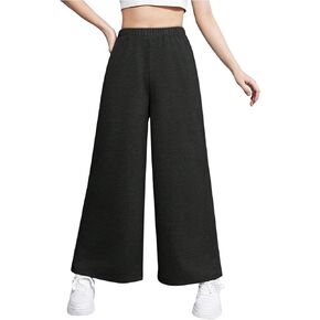 SweatyRocks Girl's Wide Leg Sweatpants Elastic High Waisted Workout Jogger Pants