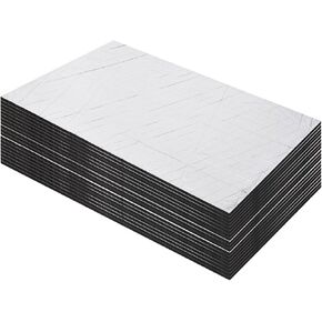 Car Heat Sound Deadening Insulation Mat - 197 Mil 16.1 Sqft Automobile Sound Deadening & Heat Insulation Material for Auto Hood Engine Roof Door and Trunk, Aluminum Foil Finish