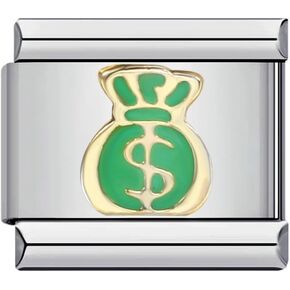 9mm Charm for Italian Charm Bracelet, Stainless Steel DIY Jewelry Chain Links,Hobby