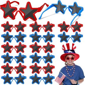 Xuhal 36 Pairs Patriotic Sunglasses for Kids Bulk Patriotic Sunglasses Memorial Day Party Favors Fourth of July Accessory
