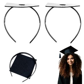 2 Pack Graduation Cap Headband, Graduates Hair Band Firm Anti-fall to Secure Your Cap Grad Day Hairstyle Accessories