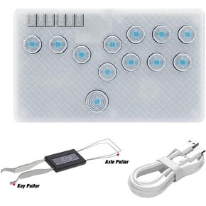 لوحة مفاتيح الألعاب BITFUNX، وحدة تحكم Arcade Stick Ultra S ذات 14 مفتاحًا بدون ذراع - تدعم SOCD والمبادلة الساخنة، وحدة تحكم Arcade Street Fight لأجهزة الكمبيوتر/PS3/PS4/PS5/Switch/Steam مع RGB مخصص وTURBO in Kuwait