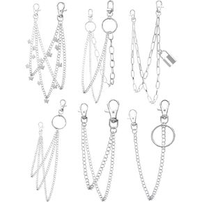 Taouzi 6 Pieces Pants Chain Wallet Chain Butterfly Lock Charm Jeans Chains Pocket Punk Chain Hip Hop Rock Chains for Women Men in Kuwait