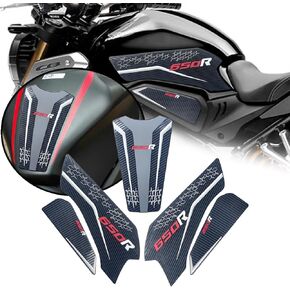 بالنسبة إلى CBR650 CB650R 2025 ملصقات مطاطية خزان الوقود الجانبية ثلاثية الأبعاد منصات خزان الوقود المطاطية المنقوشة من ألياف الكربون غير المنقولة من وسادات ركبة الوقود السفلية CBR650R CB650R 2019-2025 ملحقات الدراجات النارية للدراجات النارية