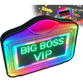 مقدمة زجاجة خطاب LED ، خدمة VIP زجاجة علامة ألوان مصابيح عرض مع تطبيق التمرير القابل للبرمجة ، وعلامة مربع الضوء عقد يدوي للحفلات ، بار و Night Club (قابل للبرمجة)