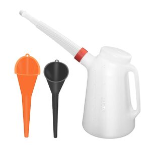 5 Quarts Oil Measuring Container Automotive Motor Oil Dispenser Motor Oil Container Plastic Long Neck Oil Funnels for Automotive Fluids