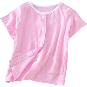 Children Tear Away Short Sleeve,Post Surgery Magic Stickers Shirts,Recovery Clothes,Kids Patient Clothing