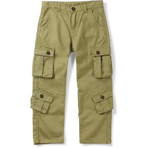 OCHENTA Boys Cargo Pants with 8 Pockets Casual Hiking Slacks Combat Trousers for Kid