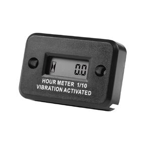 Runleader Digital Wireless Vibration Activated Meter ، سجل TOT HOURS ، تصميم مقاوم للماء ، ينطبق على جميع أنواع جزازة جزازة العشب ضاغط الدراجات النارية الأوساخ القارب الخارجي.
