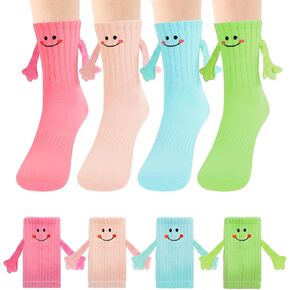 Magnetic Holding Hands Socks,Crazy socks,Gifts for teen girls,Funny Magnetic Suction Couple Socks