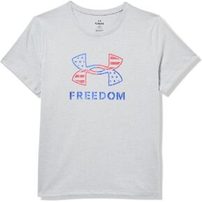Under Armour Girls Freedom Foil Short Sleeve T Shirt