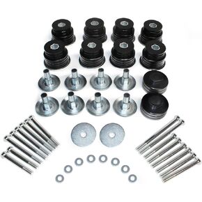 KF04058BK Body Cab Bushing Kit, Polyurethane body mount, for 1999-2007 Ford Super Duty F250 F350 with Steel Sleeves & Hardware