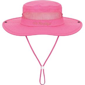 Hongteya Kids Sun Hat Summer Upf 50+ دلو في الهواء الطلق للبنين الفتيات على نطاق واسع للأطفال المشي لمسافات طويلة على الشاطئ تخيم 5-13