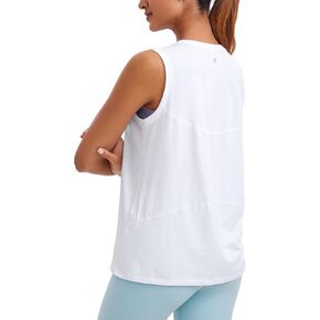 CRZ YOGA Pima Cotton High Neck Tank Basic Workout Sleeveless Tops for Women Soft Casual Athletic Yoga Shirts