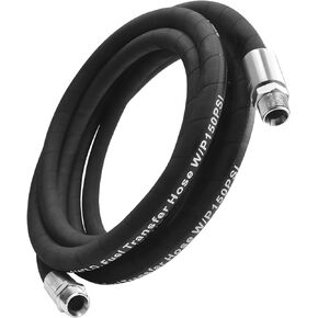 3/4" Fuel Transfer Hose Farm Fuel Hose with NPT fittings for Dispensing Gasoline Kerosene Biodiesel Propane (20 Ft)