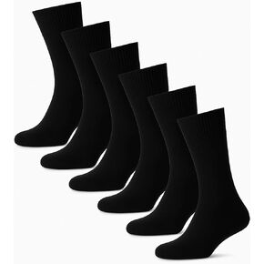 Men's Comfortable Dress Socks 6 Pairs, Classic Men's Socks - Lightweight Comfort Soft Calf Crew Socks 6 Pack