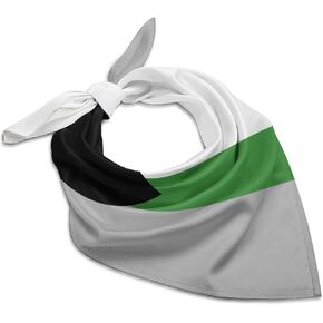 Agender Pride Flag Bandana for Men Women Square Headscarf Handkerchief Silk Neck Scarf Headbands Headwrap