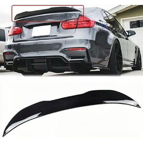 المفسد الخلفي متوافق مع 2012-2018 BMW F30 3 Series & 2014-2019 F80 M3 سيدان ، حزام Duckbill Black PSM الأسود لـ 318i 320i 325i 328i 330i 335i 340i ، Trunk High Kick Wing Lip Lip