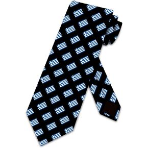 Three Rooker Greek Ties Mens Flag Necktie Greece Tie Flag Tie for Men