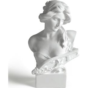 Garwor 6" H Greek Goddess Artemis Bust Statue, Greek Mythology Head Statue Home Decor for Bookshelves, Bedroom, Partition, Living Room
