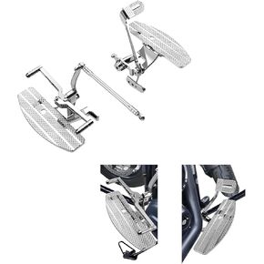 Power James Chrome Rider's Big Forboard Foot Pedal Board Forward Controls Kit متوافق مع Harley Davidson 2018-25 Softail Street Bob ، Breakout ، FXDR 114 ، Low Rider