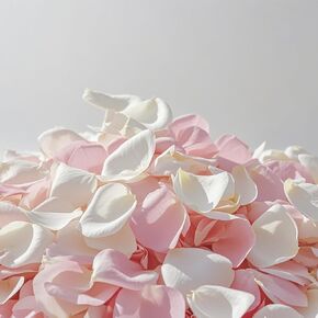 3.5 Oz Dried Rose Petals Wedding Biodegradable Petals, Natural Preservation Real Flower Petals, Suitable for Flower Petals for Flower Girl, Romantic Night, Table Decoration (White, 100g)