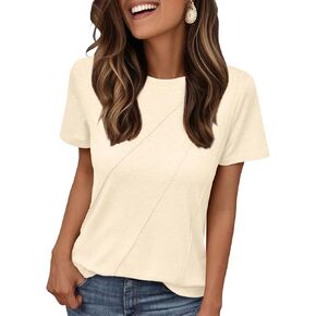AUTOMET Womens Summer Tops Workout Shirts Beach Vacation Outfits Business Tshirts Dressy Fashion Spring Clothes 2025