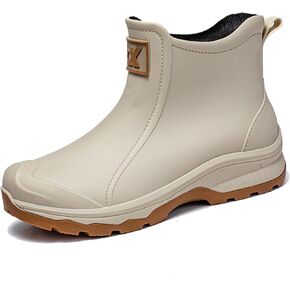 Nutropa Waterproof Short Rain Boots for Men Lightweight Comfortable Garden Shoes Chelsea Ankle Rain Shoes