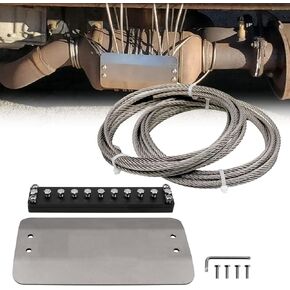 RULLINE Universal Security Anti Theft Catalytic Converter Protection Shield Catalytic Converter Catalytic Converter Anti Theft Shield Cover Compatible with Dodge Chevrolet etc.