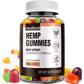 Natural Hemp Gummies Edibles Gummy Advanced Extra Strength High Potency Made with Natural Hemp Oil Low Sugar Supplements Gummy