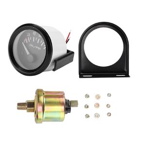 52mm/2in 12V Universal Car Electromagnetic Oil Pressure Gauge Kit for 12V Car Vehicle Automotive