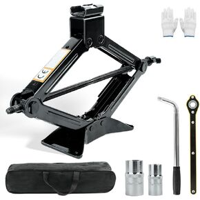 مجموعة Car Jack Kit ، مقص جاك للسيارة Universal 2 طن (4409 رطلاً) مركبات طوارئ مجموعة تغيير إطارات مع وجع العروة ، مثالية لسيارات الدفع الرباعي