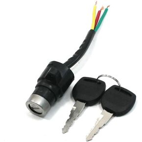 uxcell Ignition Switch Electric Bike Bicycle Security Lock w Two Spare Keys