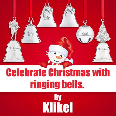 Klikel Christmas Bell Ornament 2024 - إنه جرس حياة رائع مع جناح وقلب معلق in Kuwait