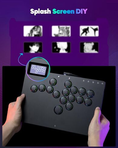 Sehawei Arcade Stick R16 All-Button Arcade Controller 16Keys for PC/Ps3/Ps4/Switch/Steam,Fight Stick for Fighting Games with Custom RGB & Turbo Functions & Hot Swap in Saudi Arabia