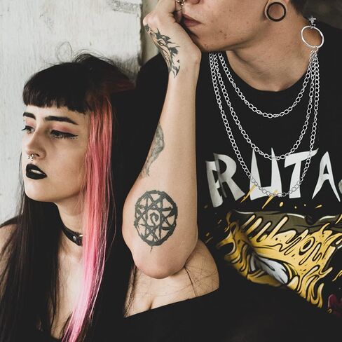 Taouzi 6 Pieces Pants Chain Wallet Chain Butterfly Lock Charm Jeans Chains Pocket Punk Chain Hip Hop Rock Chains for Women Men in Kuwait