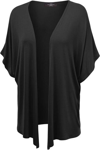 Made By Johnny Women's Kimono Style Short Sleeve Dolman Cardigan - Lightweight Open Front Summer Cover-Up in Kuwait