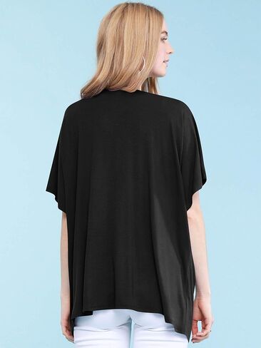 Made By Johnny Women's Kimono Style Short Sleeve Dolman Cardigan - Lightweight Open Front Summer Cover-Up in Kuwait